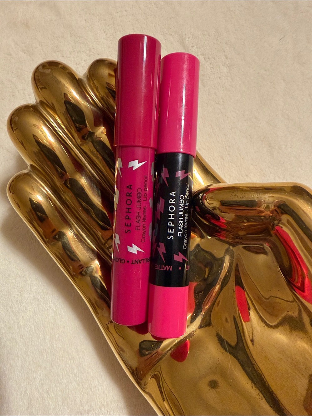 Sephora Flash Jumbo Set of 2 Lip Pencil Purple Sprint 16 & Fast Fuchsia 03 NWOT